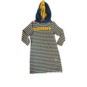 Tommy Hilfiger Denim Striped Hoodie Dress Navy Yellow‎ White Size S/P